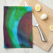 Abstracte Kunst Keukenhanddoek Aarde in Beweging (Quarter Fold)