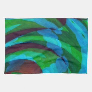 Abstracte Kunst Keukenhanddoek Aarde in Beweging