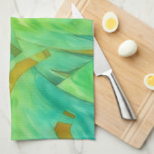 Abstracte Kunst Keukenhanddoek met Berg Thrills (Quarter Fold)
