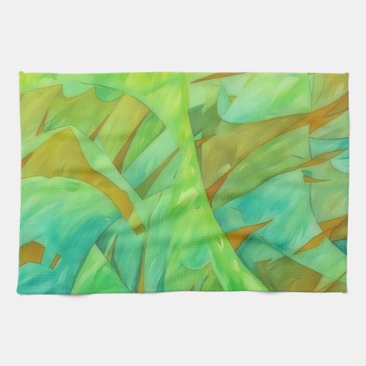 Abstracte Kunst Keukenhanddoek met Berg Thrills (Horizontaal)