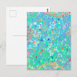 Abstracte kunst: kleine zeedieren  briefkaart