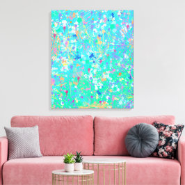 Abstracte Kunst: Kleine Zeewezens  Canvas Afdruk