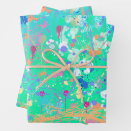 Abstracte Kunst: Kleine Zeewezens  Inpakpapier Vel