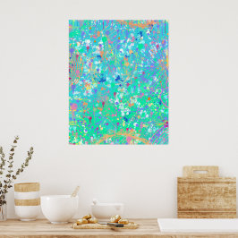 Abstracte Kunst: Kleine Zeewezens  Poster
