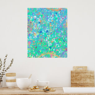 Abstracte Kunst: Kleine Zeewezens  Poster