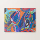 abstracte kunst "Kleur Rush" Legpuzzel (Horizontaal)