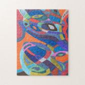 abstracte kunst "Kleur Rush" Legpuzzel (Verticaal)