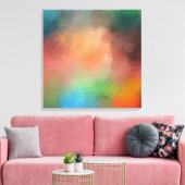Abstracte kunst Kleurig Geel Rood Blauw Groen Mode Canvas Afdruk (Insitu (Woonkamer))