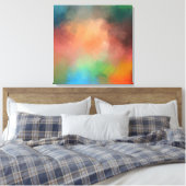 Abstracte kunst Kleurig Geel Rood Blauw Groen Mode Canvas Afdruk (Insitu (Slaapkamer))
