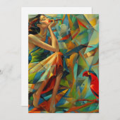 Abstracte kunst kleurrijk feestdagenkaart (Voorkant / Achterkant)