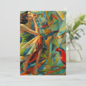 Abstracte kunst kleurrijk feestdagenkaart (Staand voorkant)