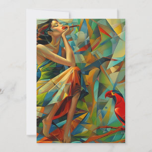 Abstracte kunst kleurrijk feestdagenkaart