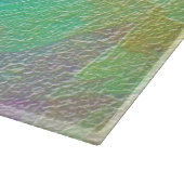 Abstracte kunst kleurrijk gestructureerd glas snijplank (Hoek)