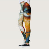 Abstracte kunst kleurrijk leggings (Links)