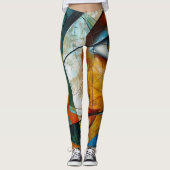 Abstracte kunst kleurrijk leggings (Voorkant)