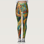 Abstracte kunst kleurrijk leggings (Voorkant)
