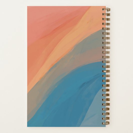 Abstracte kunst, kleurrijk, persoonlijk notitieboek (Achterkant)