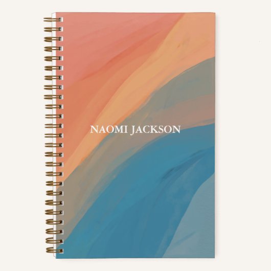 Abstracte kunst, kleurrijk, persoonlijk notitieboek (Voorkant)