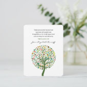 Abstracte Kunst Kleurrijke Boom | Begrafenis Bedan Bedankkaart (Staand voorkant)