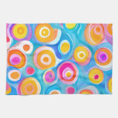 Abstracte Kunst Kleurrijke Cirkels NAAM Leuke Arti Theedoek (Horizontaal)