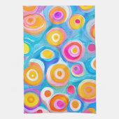 Abstracte Kunst Kleurrijke Cirkels NAAM Leuke Arti Theedoek (Verticaal)