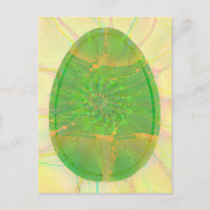 Abstracte Kunst Kleurrijke Ei Amber Groen Geel Gou Feestdagenkaart