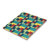 Abstracte kunst kleurrijke geometrische moderne ku tegeltje (Zijkant)