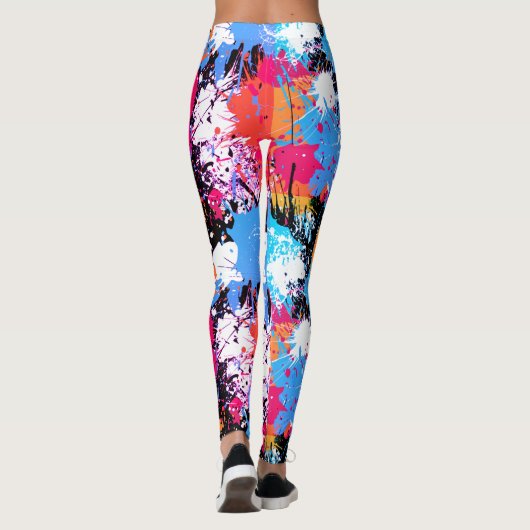 Abstracte kunst - kleurrijke Leggings - Schildspal (Achterkant)