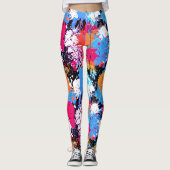 Abstracte kunst - kleurrijke Leggings - Schildspal (Voorkant)