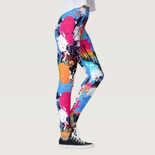 Abstracte kunst - kleurrijke Leggings - Schildspal (Rechts)