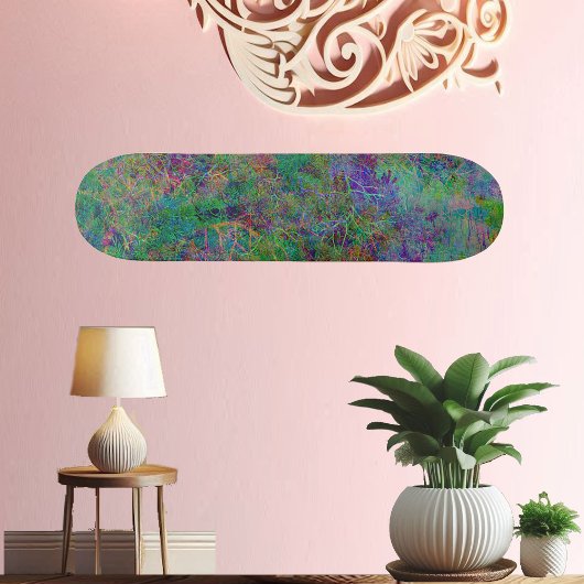 Abstracte kunst kleurrijke mystieke oceaan golven persoonlijk skateboard