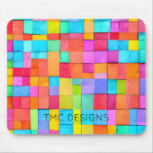 Abstracte Kunst Kleurrijke NAAM Kantoor Home Schoo Muismat (Voorkant)