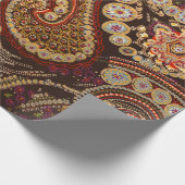 Abstracte Kunst Kleurrijke Paisley Pattern Cadeaupapier (Hoek)