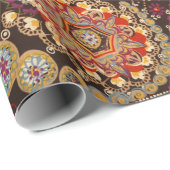 Abstracte Kunst Kleurrijke Paisley Pattern Cadeaupapier (Rol Hoek)