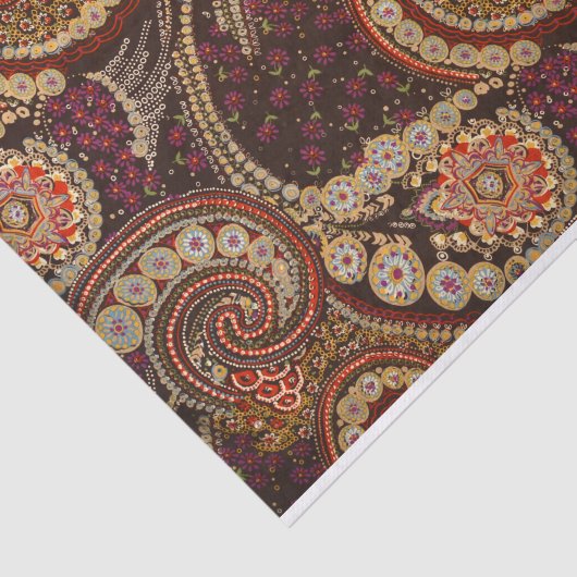  Abstracte Kunst Kleurrijke Paisley Pattern Tissuepapier (Detail)