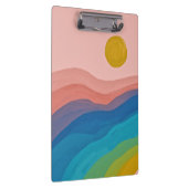 Abstracte kunst Kleurrijke Waterverf Roze Blauw Klembord (Rechts)