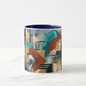Abstracte kunst koffiekop mok (Midden)