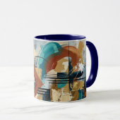 Abstracte kunst koffiekop mok (Voorkant rechts)