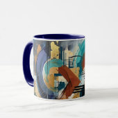 Abstracte kunst koffiekop mok (Voorkant links)