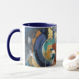 Abstracte kunst koffiekop mok