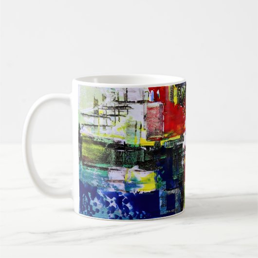 Abstracte Kunst Koffiemok (Links)