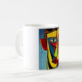 Abstracte Kunst Koffiemok (Voorkant links)