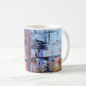 Abstracte kunst koffiemok (Voorkant rechts)