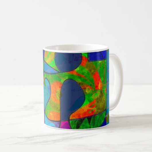 abstracte kunst koffiemok "abstract6" (Voorkant rechts)