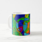 abstracte kunst koffiemok "abstract6" (Voorkant links)