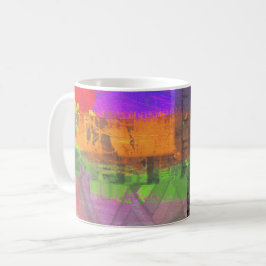 abstracte kunst koffiemok "Dromen in Miljoenen"