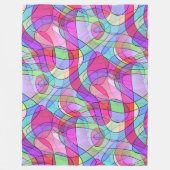 Abstracte Kunst - Kronkelige Lussen Naadloos Patro Fleece Deken (Voorkant)