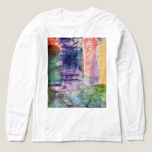 Abstracte Kunst Lange Mouwen Shirt (Voorkant)