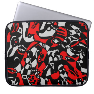 abstracte kunst laptop sleeve