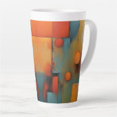 Abstracte kunst latte mok (Rechterhoek)